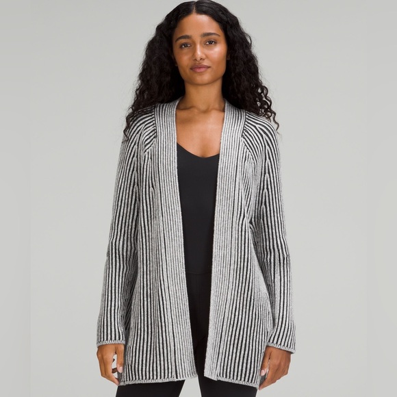 lululemon athletica Sweaters - Like new! Lululemon cotton-cashmere blend sweater wrap cardigan, sz 6